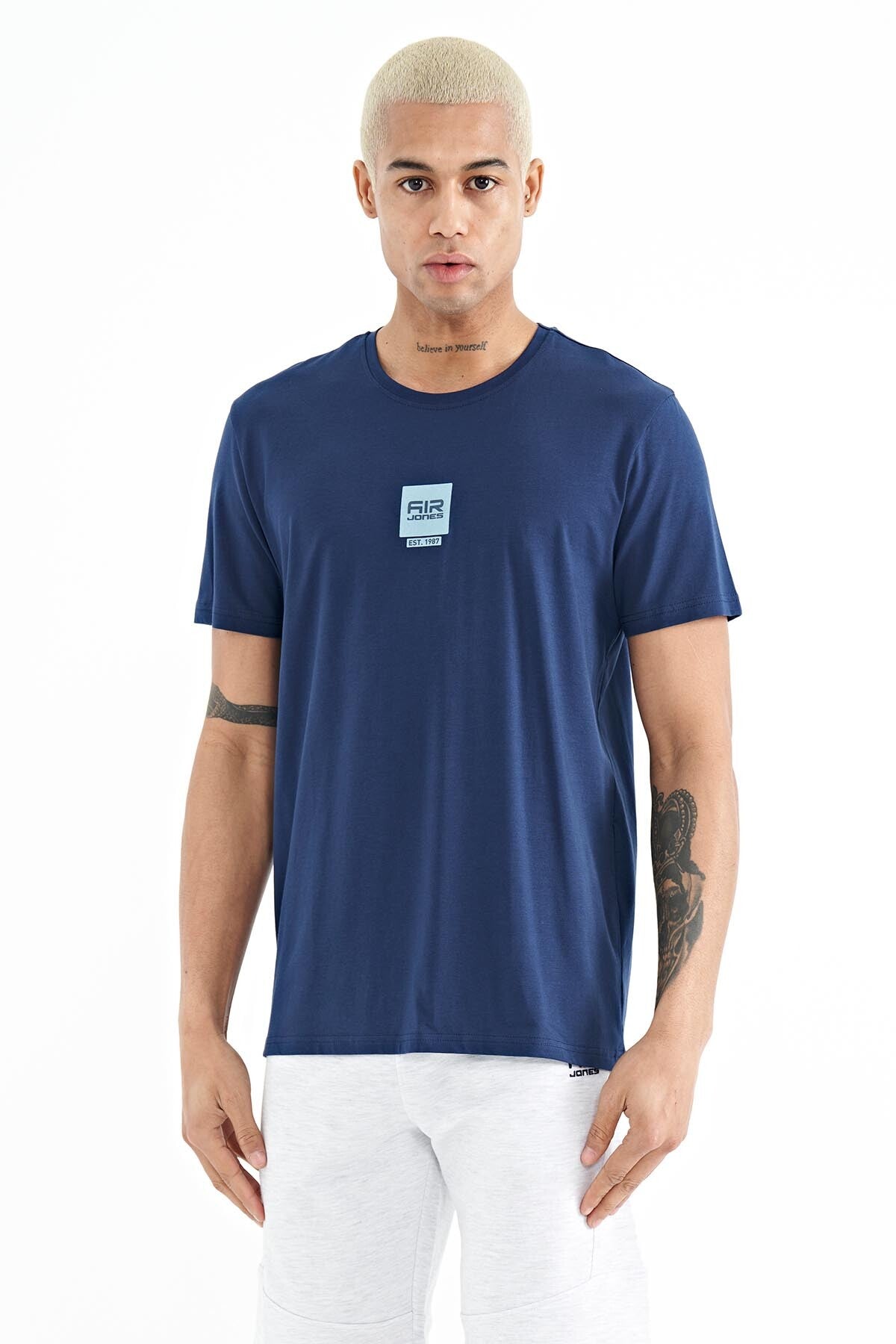 Bert Indigo Standard Fit Men's T-Shirt - 88210