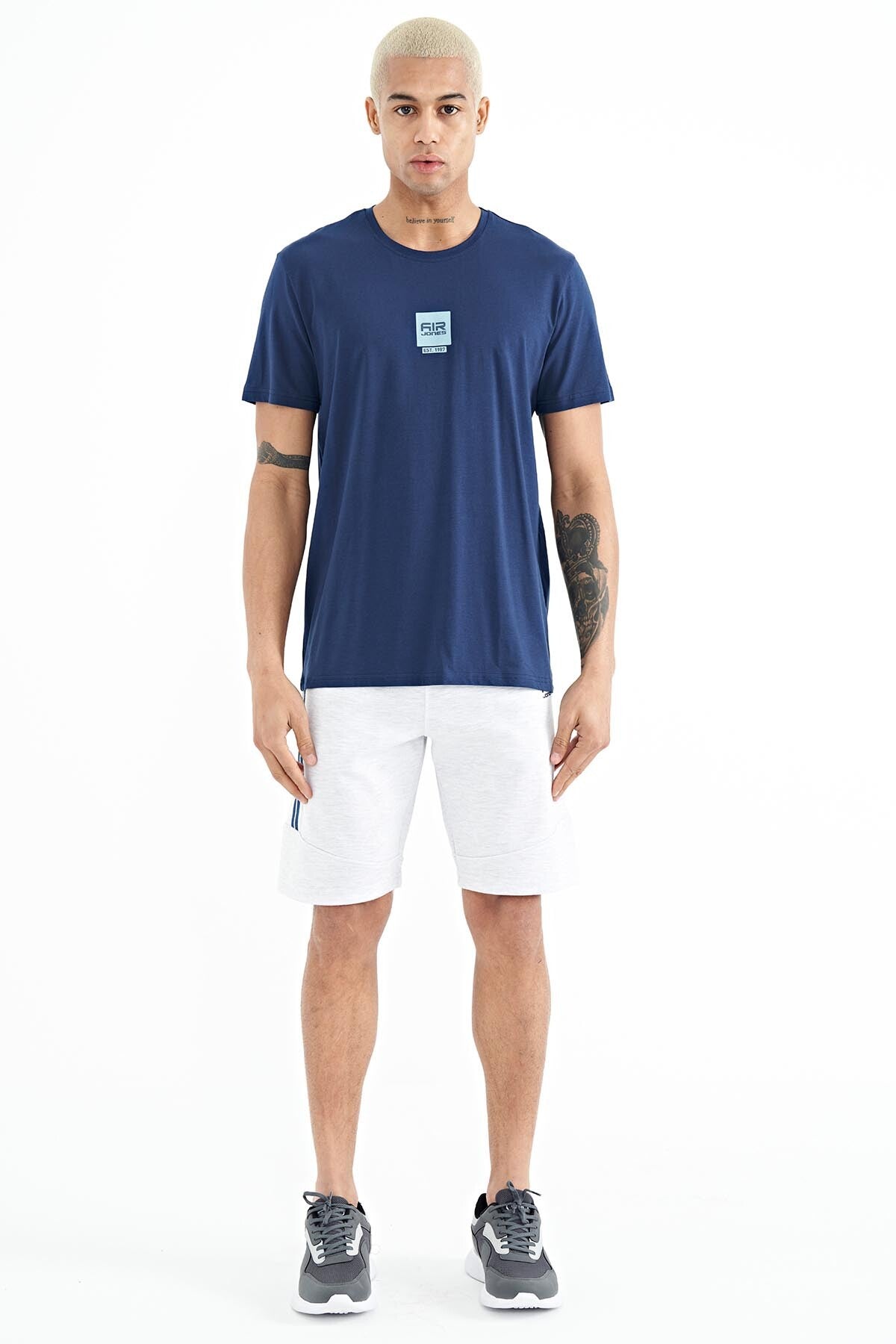 Bert Indigo Standard Fit Men's T-Shirt - 88210