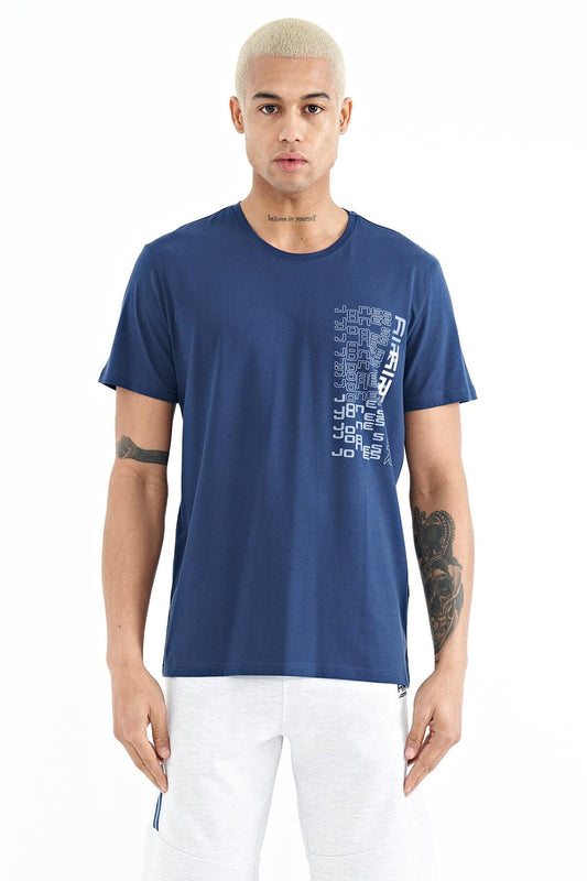 Indigo Blue Standard Fit Men's T-Shirt - 88208