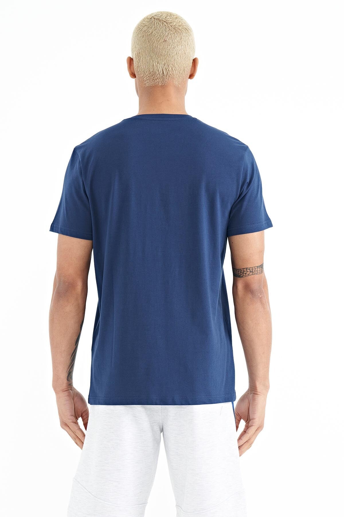 Indigo Blue Standard Fit Men's T-Shirt - 88208