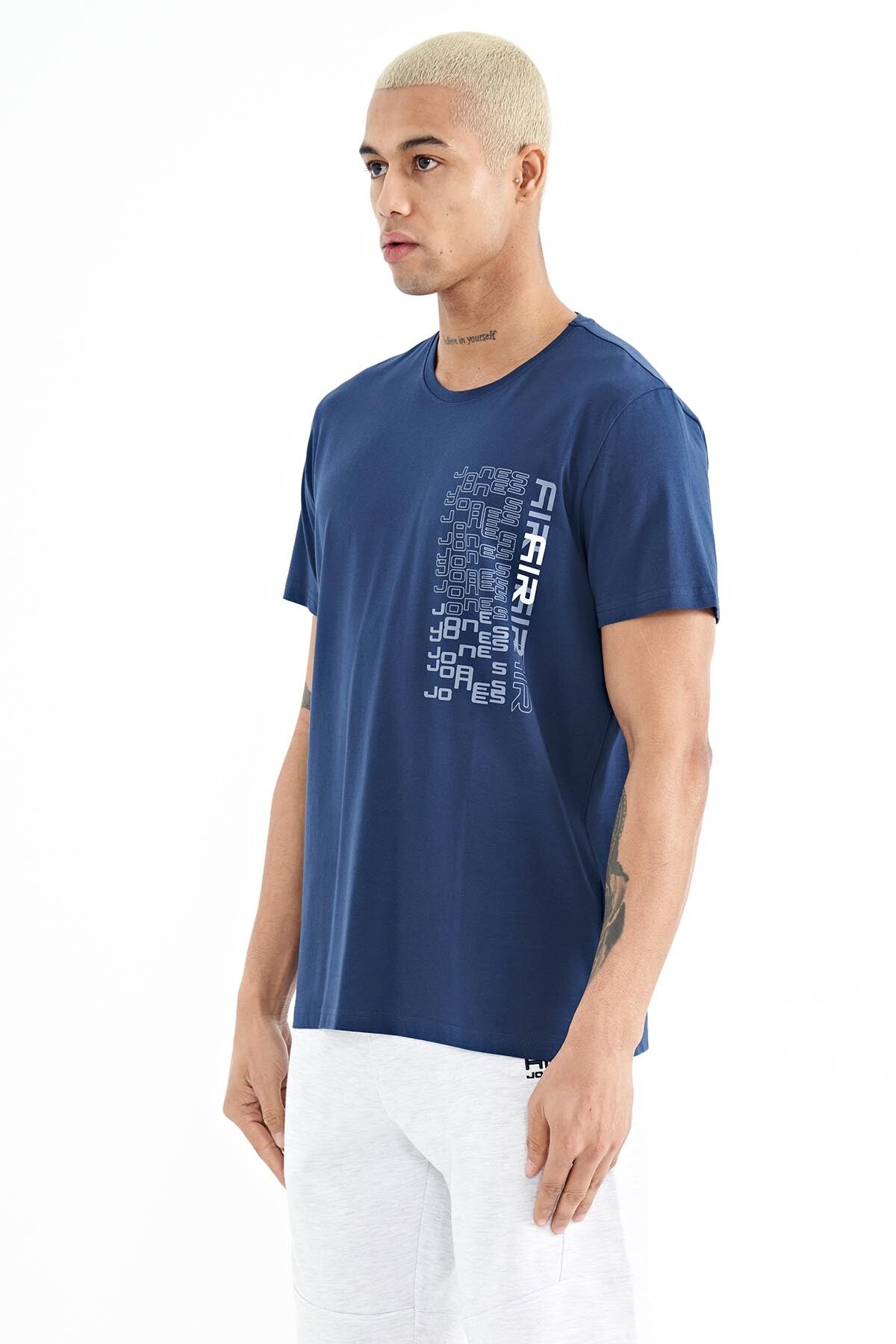 Indigo Blue Standard Fit Men's T-Shirt - 88208