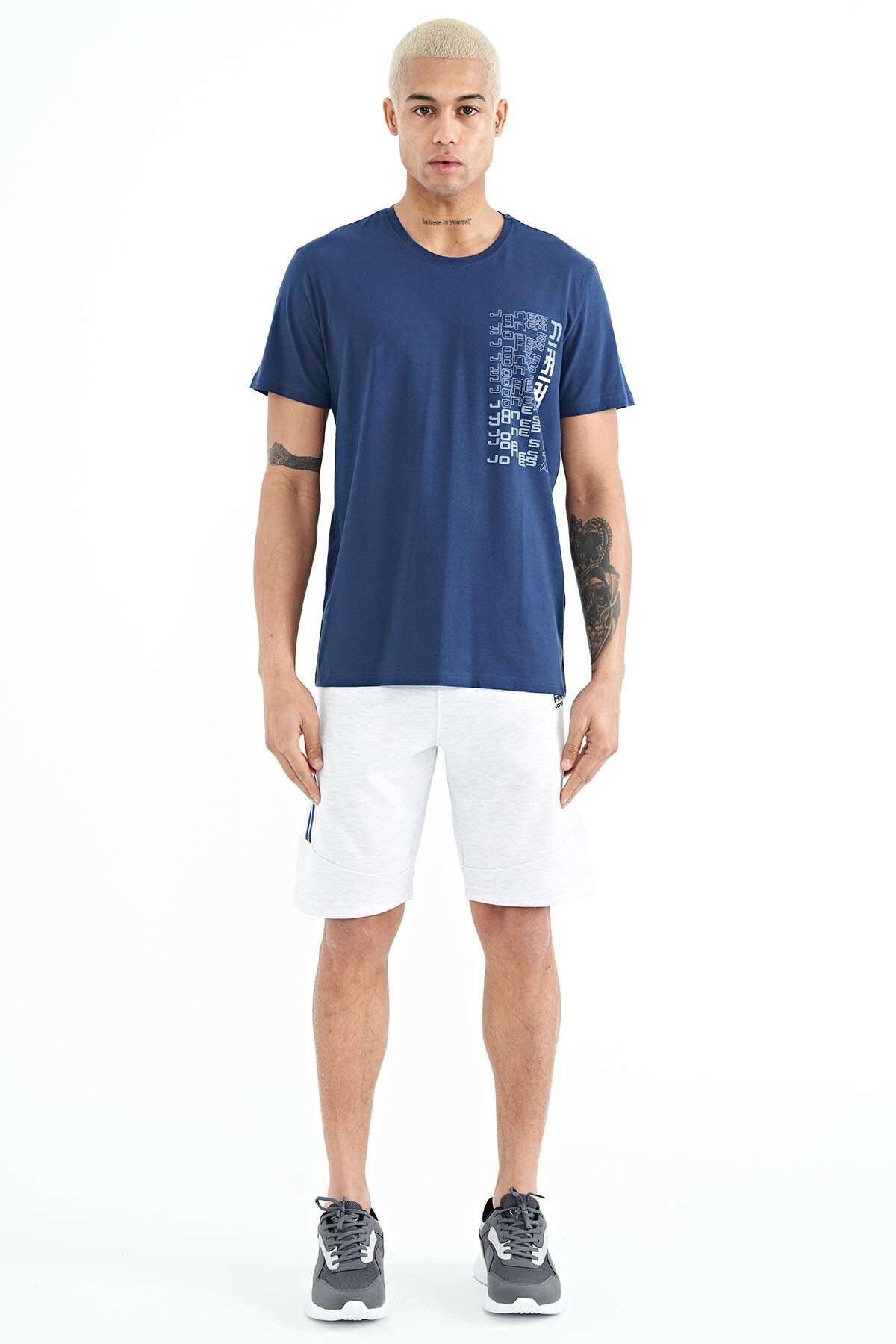 Indigo Blue Standard Fit Men's T-Shirt - 88208