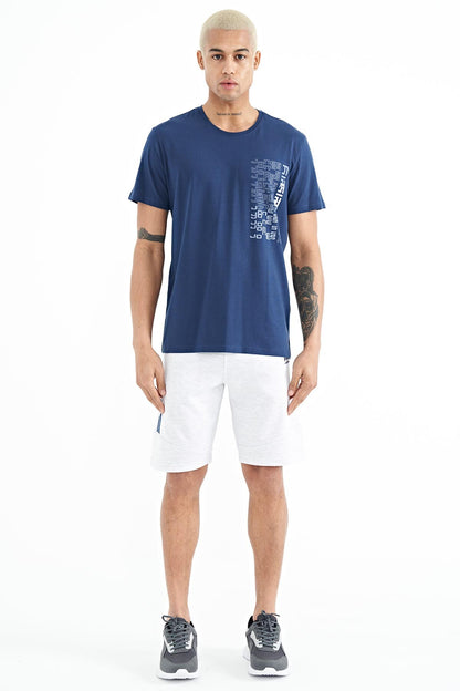 Indigo Blue Standard Fit Men's T-Shirt - 88208