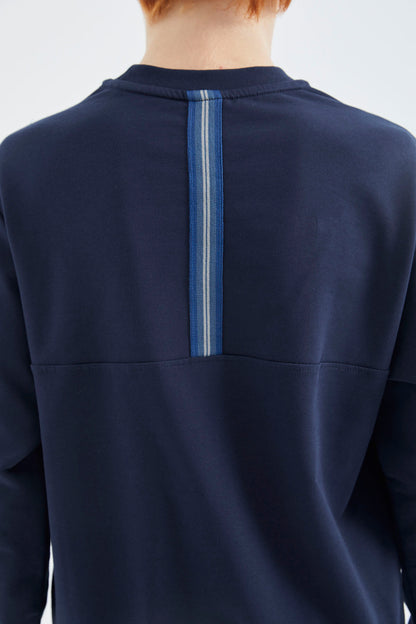 Indigo O Collar Boys' Sweatshirt - 11178