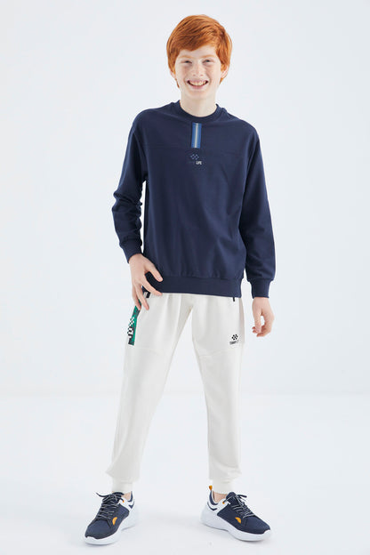 Indigo O Collar Boys' Sweatshirt - 11178