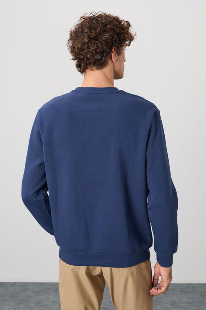Omar Indigo Sherpa Lined Men's Sweatshirt - 88137