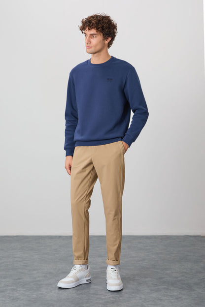 Omar Indigo Sherpa Lined Men's Sweatshirt - 88137