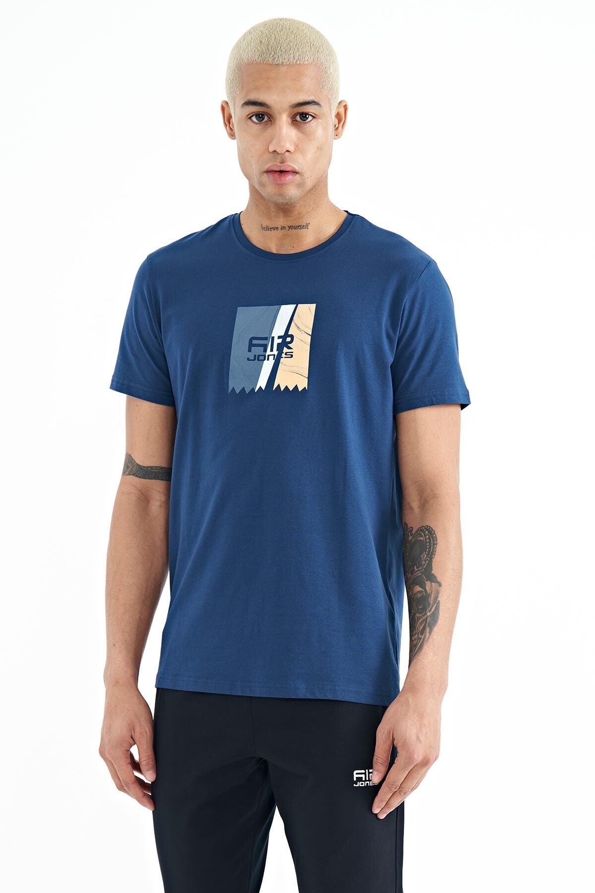 Frank Indigo Standard Fit Men's T-Shirt - 88219