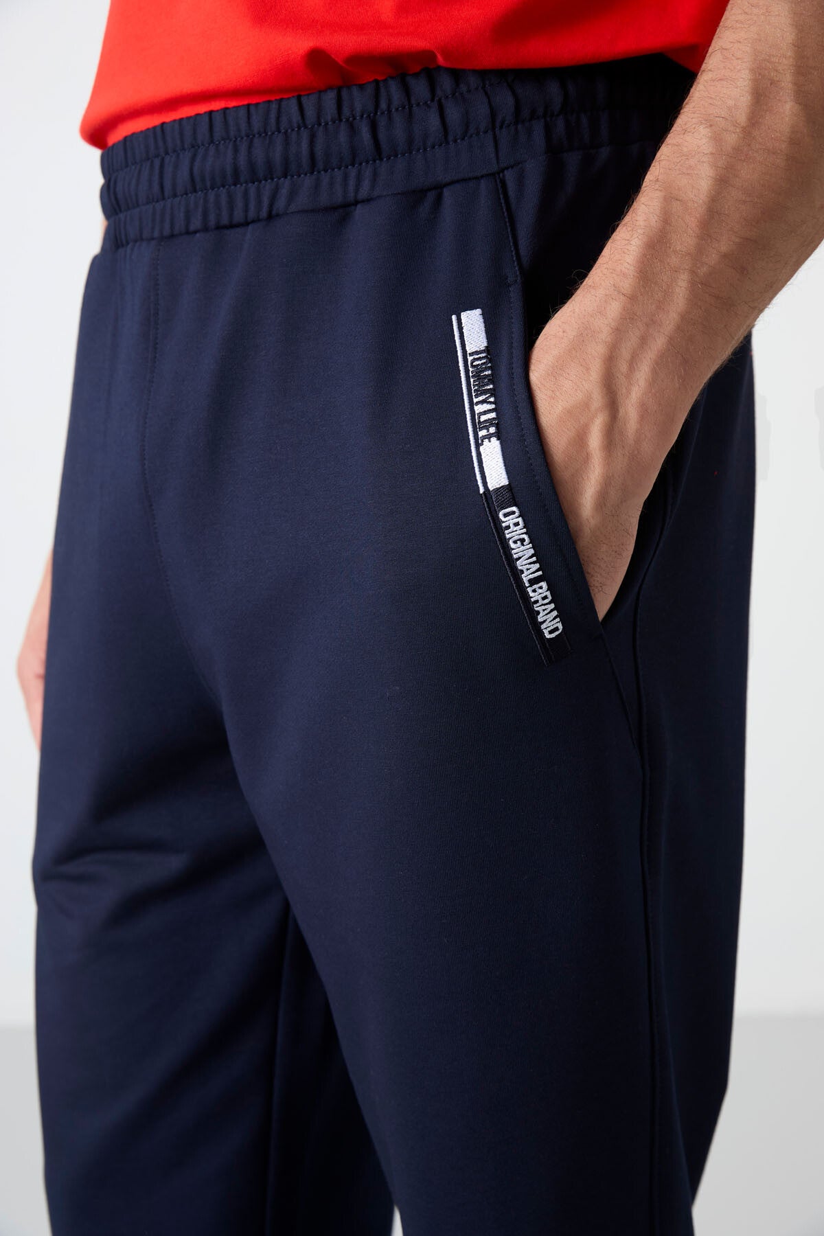 Indigo Front Pocket Detailed Standard Fit Classic Hem Men's Capri - 83092