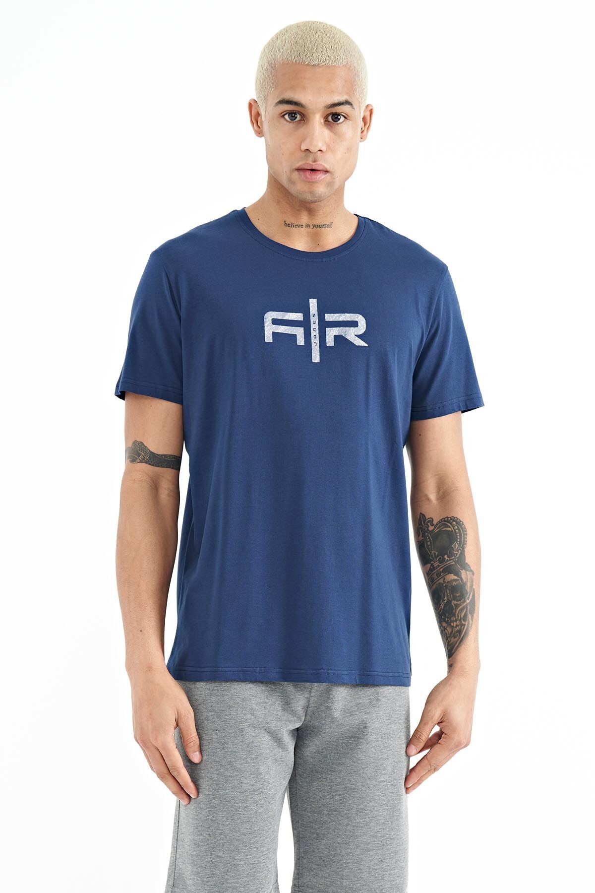 Boris Indigo Standard Fit Men's T-Shirt - 88206