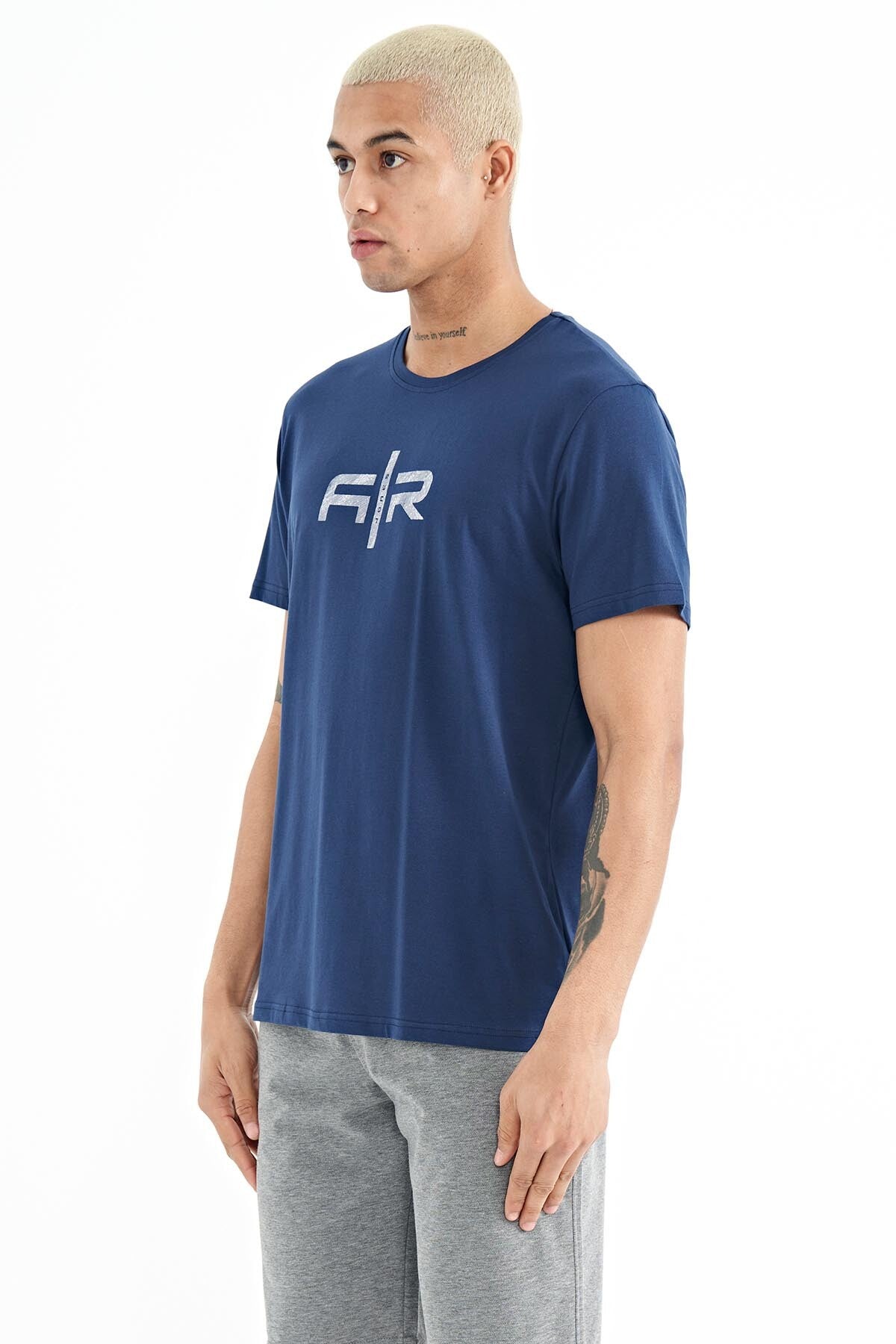Boris Indigo Standard Fit Men's T-Shirt - 88206