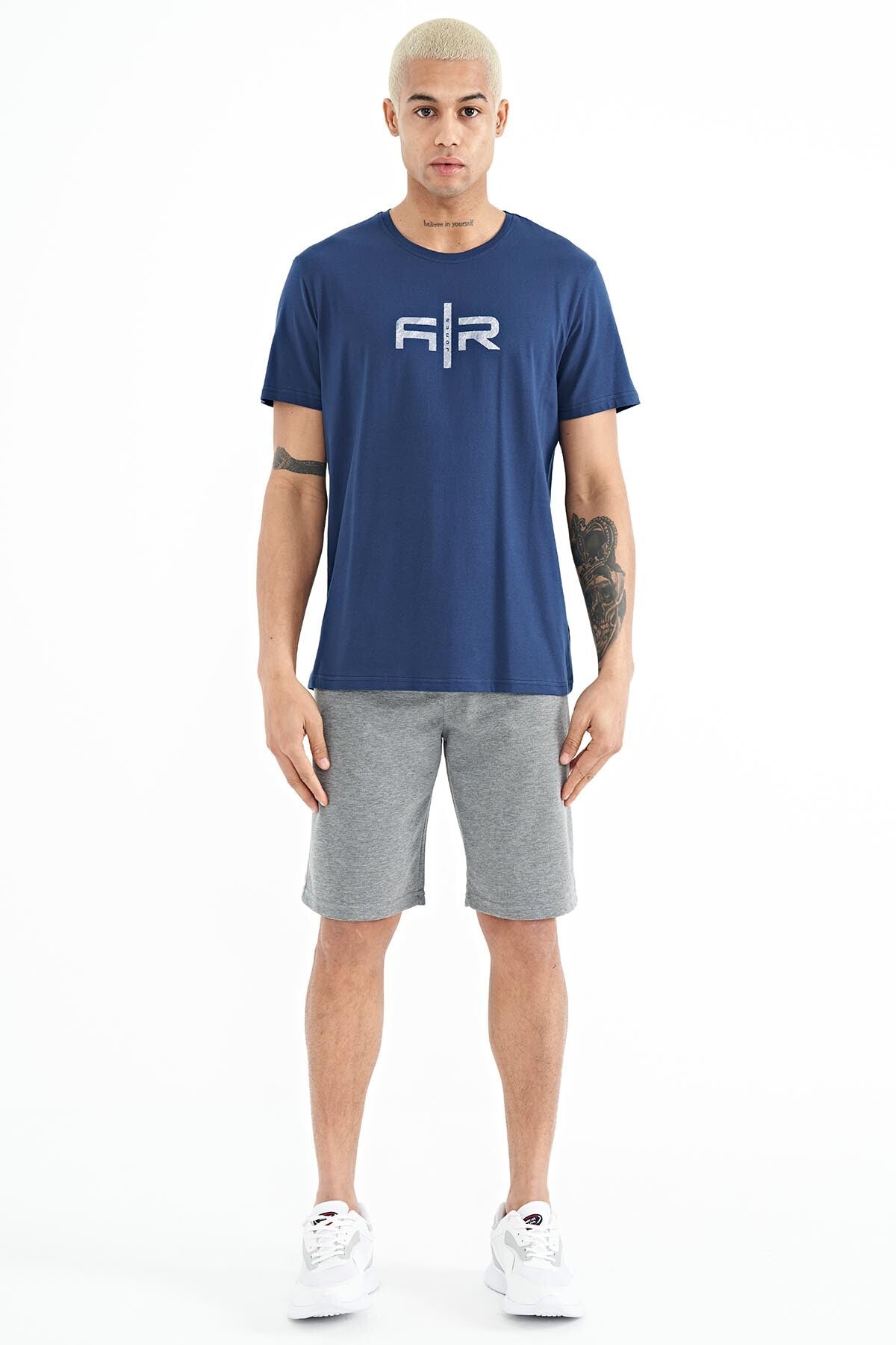 Boris Indigo Standard Fit Men's T-Shirt - 88206