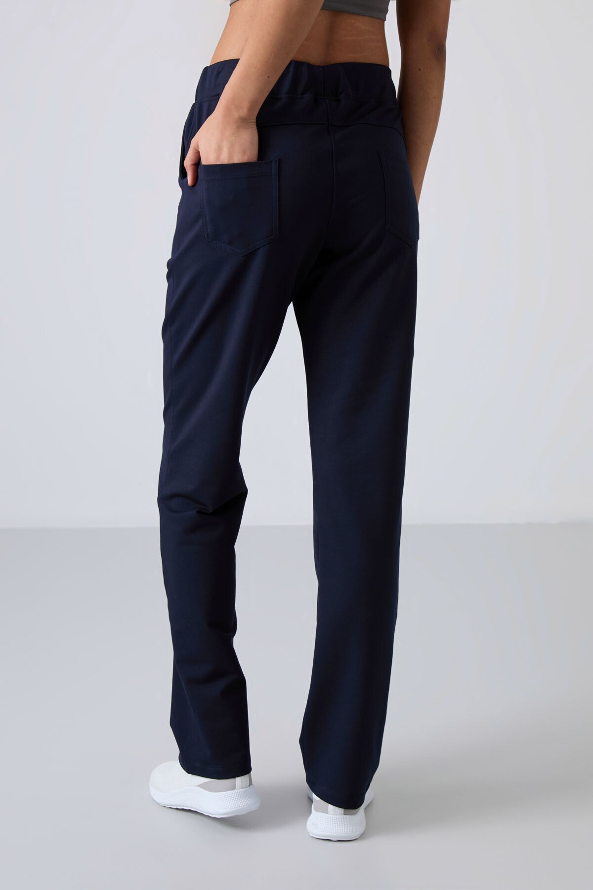 Indigo High Waist Comfort Fit Classic Leg Women's Tracksuit Bottom - 94185