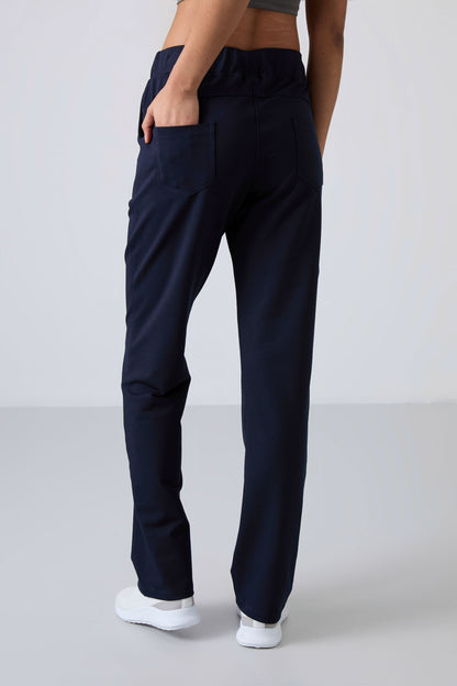 Indigo High Waist Comfort Fit Classic Leg Women's Tracksuit Bottom - 94185