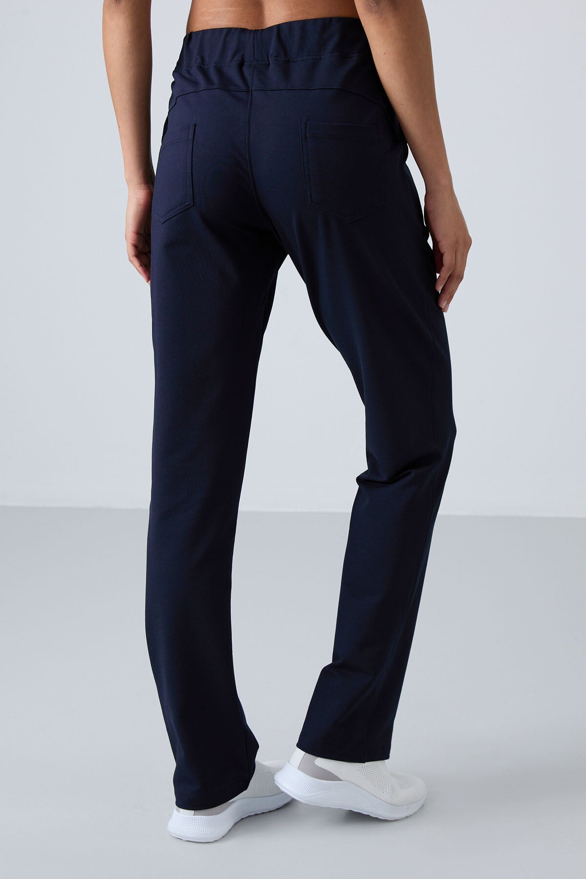 Indigo High Waist Comfort Fit Classic Leg Women's Tracksuit Bottom - 94185