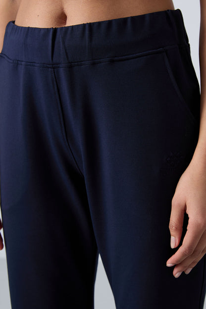 Indigo High Waist Comfort Fit Classic Leg Women's Tracksuit Bottom - 94185