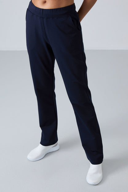 Indigo High Waist Comfort Fit Classic Leg Women's Tracksuit Bottom - 94185