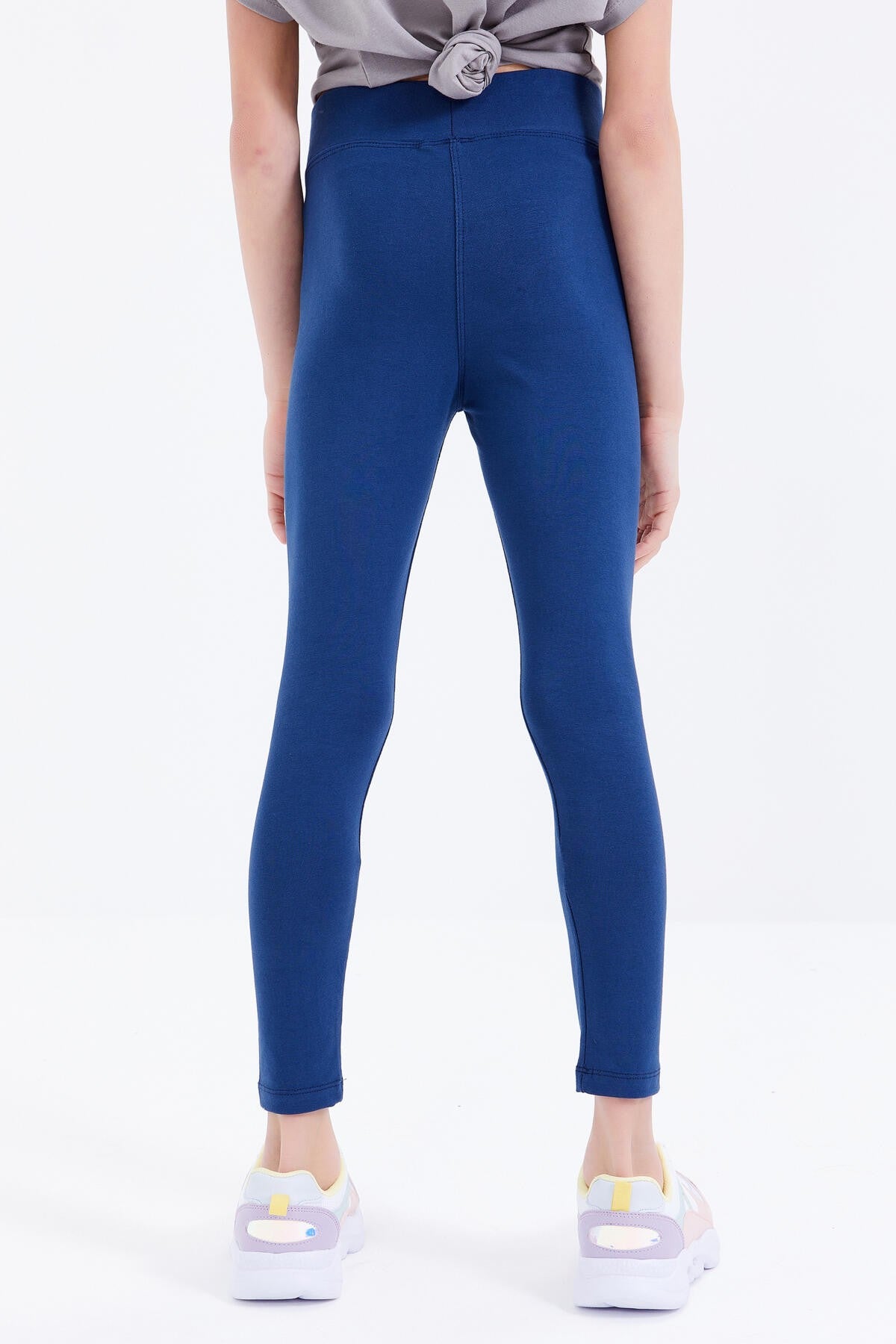 Indigo High Waist Slim Leg Girls' Tights - 75047