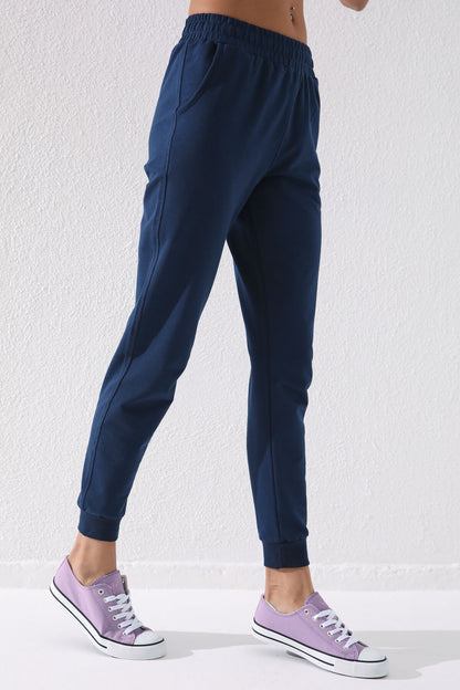 Indigo high-waisted jogger comfy form women Tracksuit