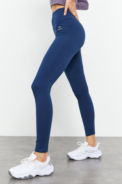 Indigo High Waist Wrap-up Slim Fit Tapered Leg Women's Tights - 94011