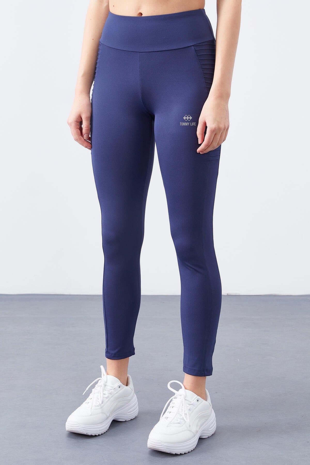 Indigo High Waist Wrap-up Slim Fit Tapered Leg Women's Tights - 94568