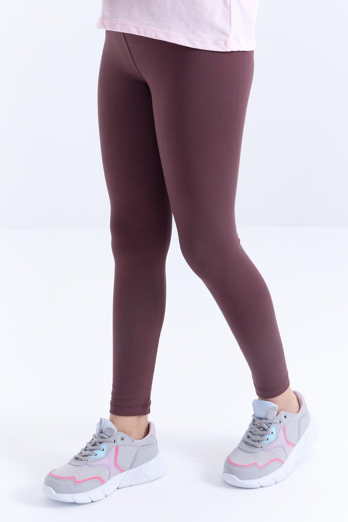 Brown High Waist Slim Leg Girls Tights - 75047