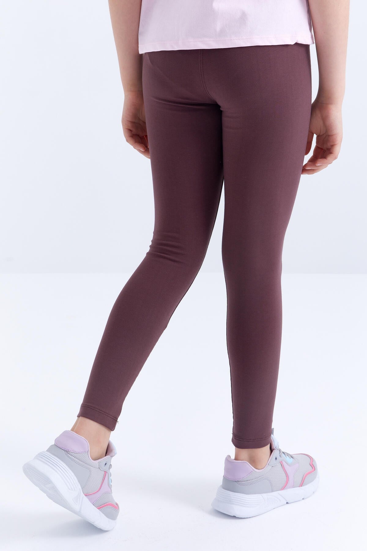 Brown High Waist Slim Leg Girls Tights - 75047