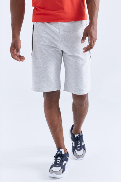 Black Zippered Detailed Standard Fit Men's Shorts - 81141