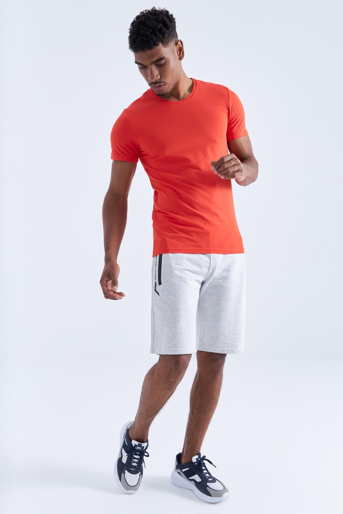 Black Zippered Detailed Standard Fit Men's Shorts - 81141