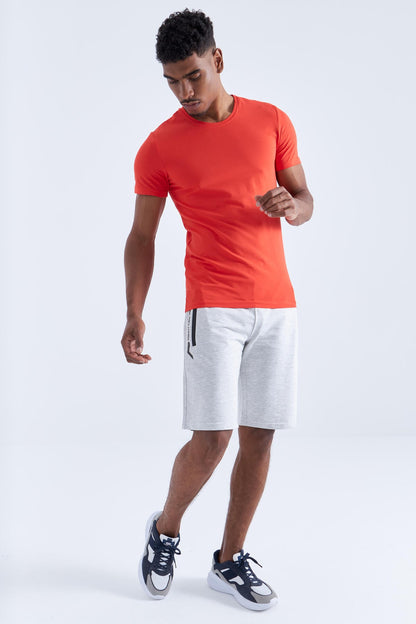 Black Zippered Detailed Standard Fit Men's Shorts - 81141