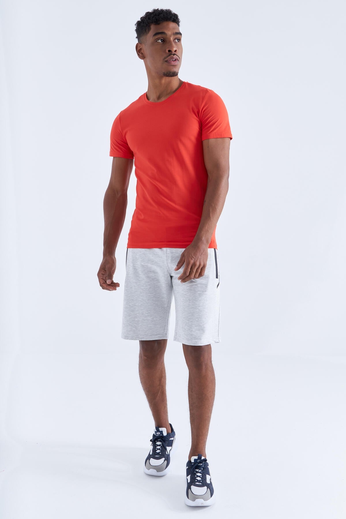 Black Zippered Detailed Standard Fit Men's Shorts - 81141