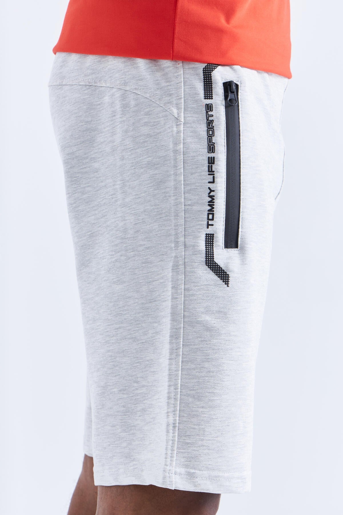 Black Zippered Detailed Standard Fit Men's Shorts - 81141