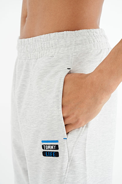 Men's Rubber Waist Detailed Standard Cut Print Shorts - 81250
