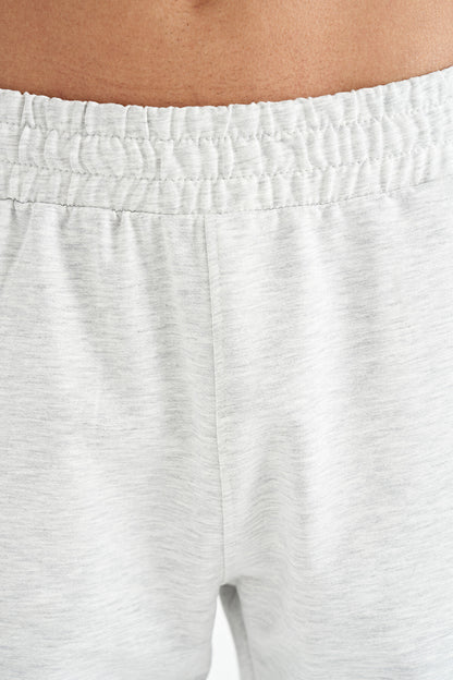 Men's Rubber Waist Detailed Standard Cut Print Shorts - 81250