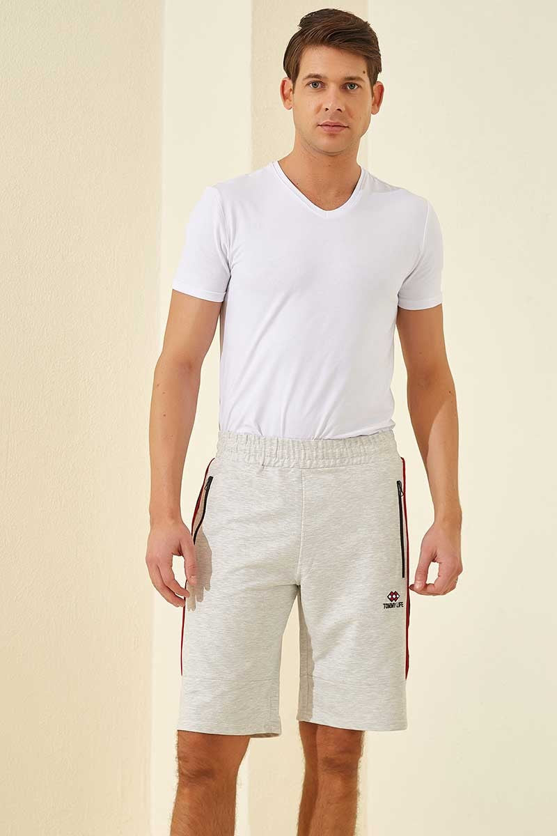Carbon Melange Striped Standard Fit Men's Shorts - 81148