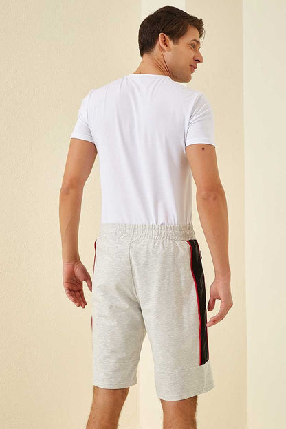 Carbon Melange Striped Standard Fit Men's Shorts - 81148