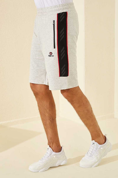 Carbon Melange Striped Standard Fit Men's Shorts - 81148