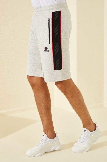 Carbon Melange Striped Standard Fit Men's Shorts - 81148