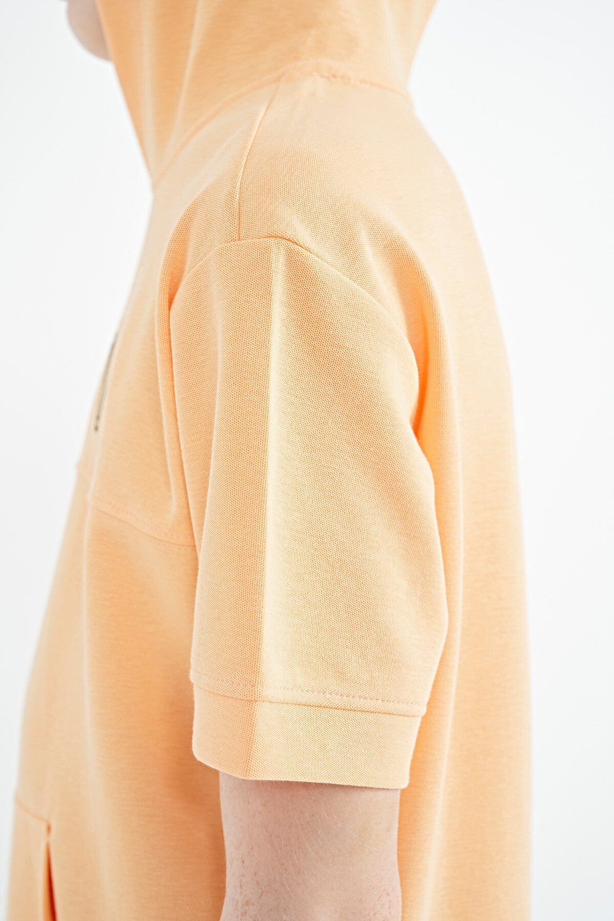 Melon Inner Kangaroo Pocket Hooded Oversize Boys T-Shirt - 11160
