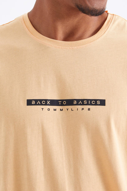 Melon Inside Back Print O Collar Men's Oversize T-Shirt - 88100