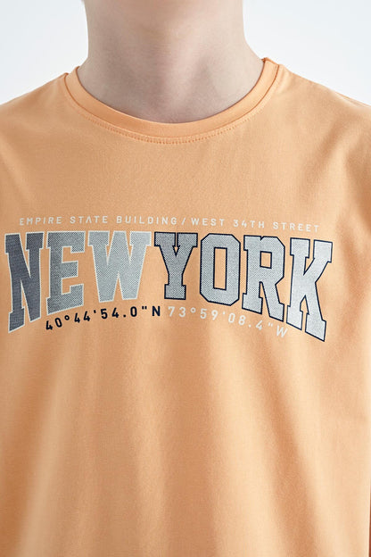 Melon Inside Print Standard Fit O Collar Boys Men's T-Shirt - 11105