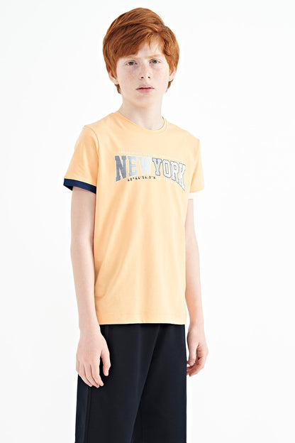 Melon Inside Print Standard Fit O Collar Boys Men's T-Shirt - 11105