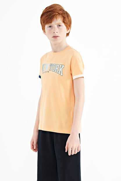 Melon Inside Print Standard Fit O Collar Boys Men's T-Shirt - 11105