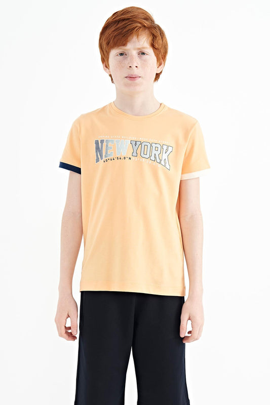 Melon Inside Print Standard Fit O Collar Boys Men's T-Shirt - 11105