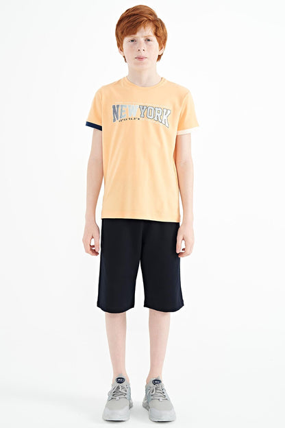 Melon Inside Print Standard Fit O Collar Boys Men's T-Shirt - 11105