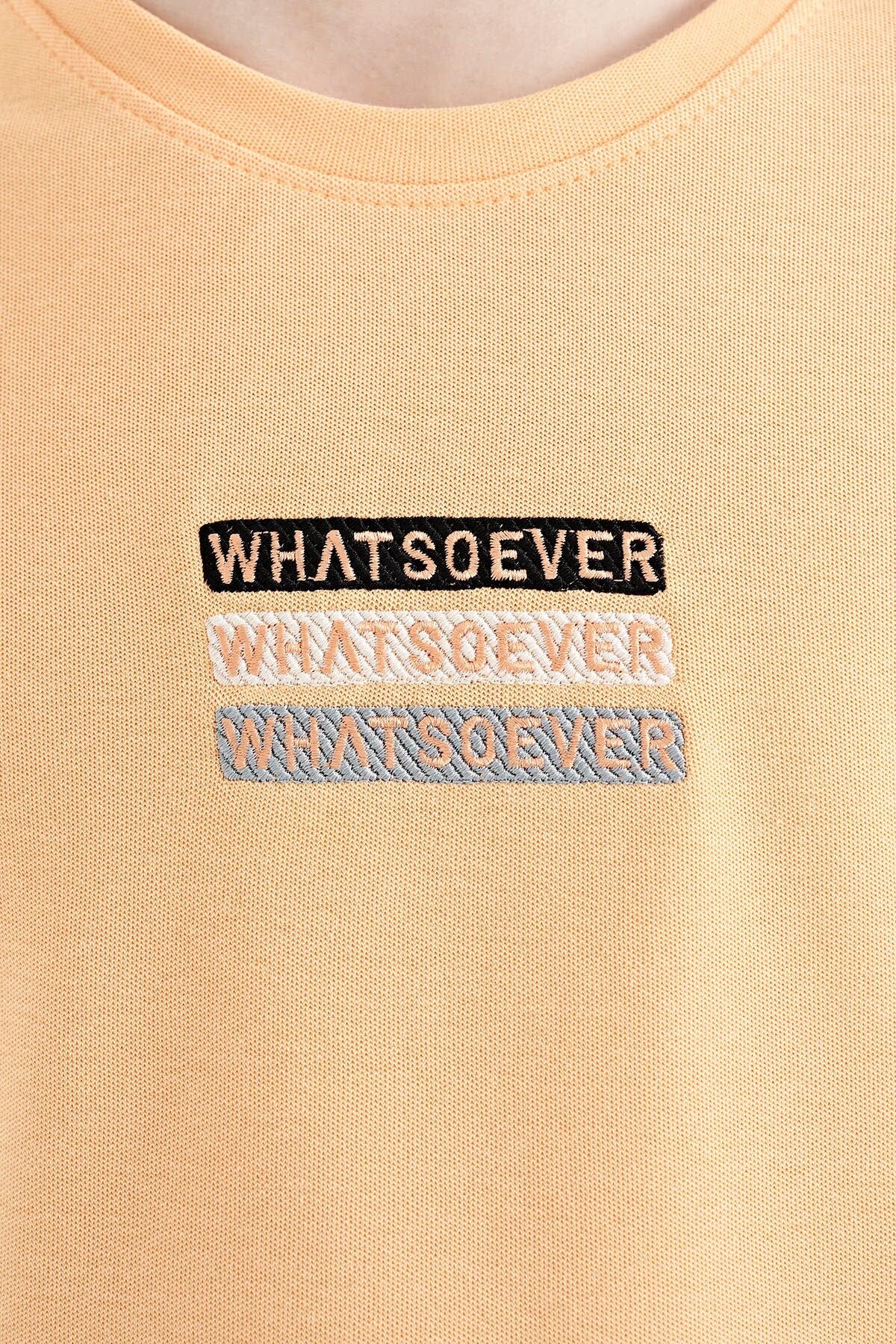 Oversize boys T-Shirt - 11146 with embroidered O Collar in the inside of the jacket