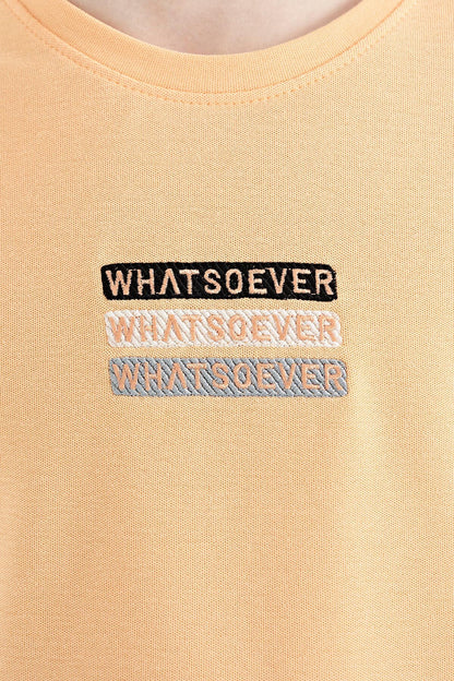 Oversize boys T-Shirt - 11146 with embroidered O Collar in the inside of the jacket