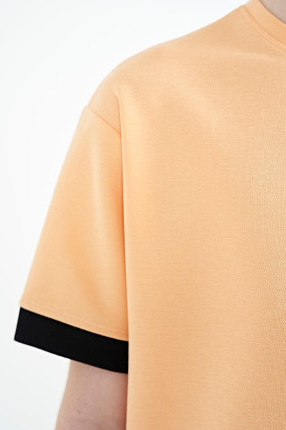 Oversize boys T-Shirt - 11146 with embroidered O Collar in the inside of the jacket