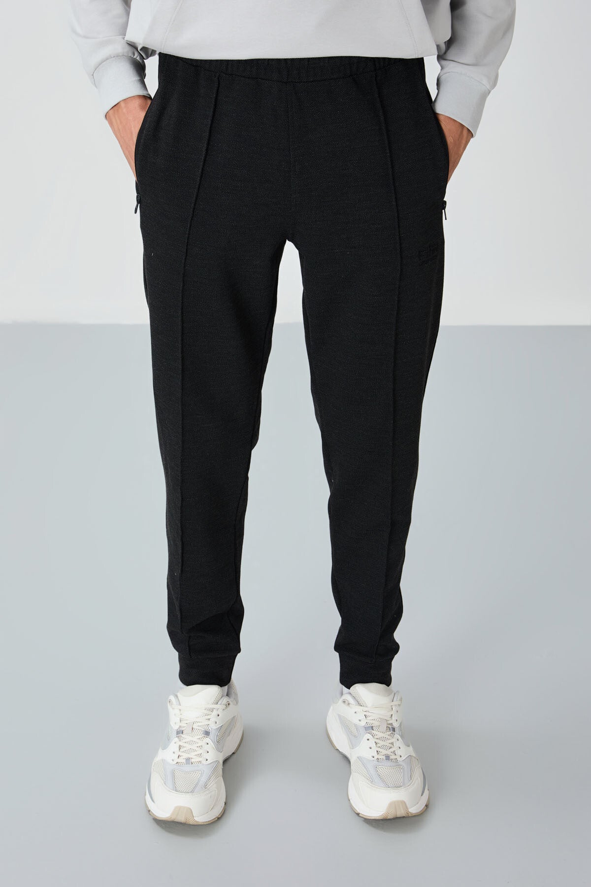 Speckled Black Jogger Men's Tracksuit Bottom - 82113