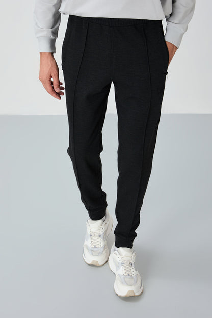 Speckled Black Jogger Men's Tracksuit Bottom - 82113